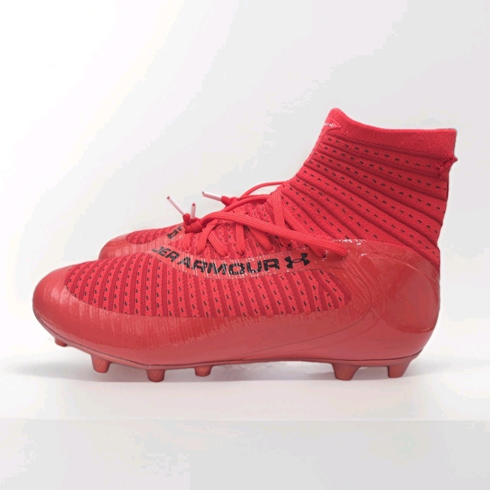 Under Armour UA Highlight 2 MC Knit Red Football Cleats Men's Size 11 NEW